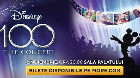 Concert „DISNEY 100” pe 2 noiembrie la Sala Palatului cu Alina Eremia, Alina Sorescu, Vlad Miriță, Ana Cebotari şi Lucian Ghimiş în prim plan