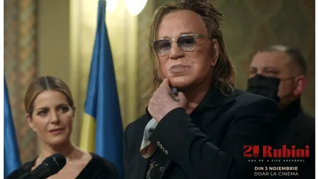 Mickey Rourke își dorește să revină în România, la avanpremierele de gală ale filmului 21 de Rubini