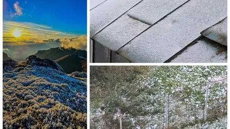 Ninge în România. În zonele montane s-a depus primul strat de zăpadă