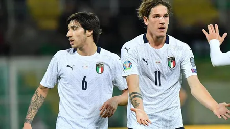 Nou scandal în fotbalul din Italia! Doi fotbaliști de națională, reținuți chiar în timpul antrenamentului Squadrei Azzurra