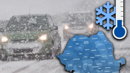 Week-end extrem în România! Se anunţă ninsori, vânt puternic şi ploi torenţiale. În Bucureşti va ninge abundent!