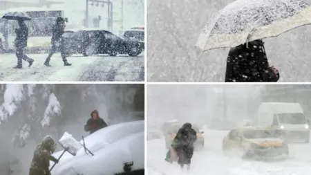 România, distrusă de încă un val de ninsori, viscol și îngheț! Vortexul polar aduce temperaturi de -17 grade. ANM trage un semnal de alarmă
