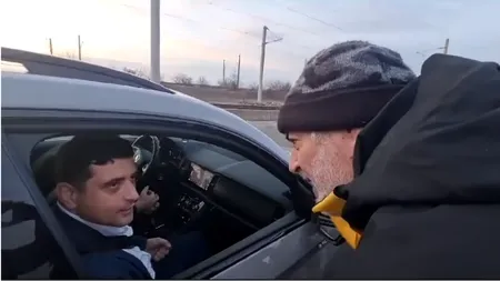 VIDEO George Simion, alungat şi de la protestul transportatorilor din Constanţa: 