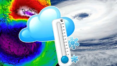 Săptămână meteo cu de toate: ploi, ninsori, polei, zile calde, nopţi geroase. Vortexul polar aduce un alt val de ninsori