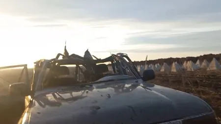 O dronă din Ucraina a lovit o mașină cu civili de pe teritoriul Rusiei