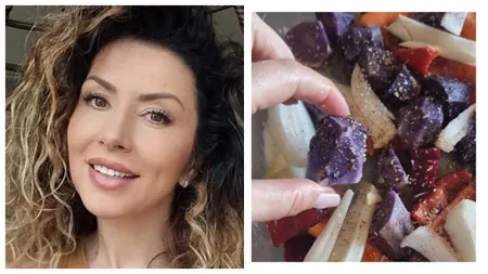 Rețeta lui Carmen Brumă de salată cu cartofi violet: 