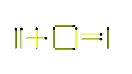 Test de inteligență cu chibrituri. Mută un singur băț pentru a corecta ecuația 11+0=1. Ai doar 15 SECUNDE la dispoziție!