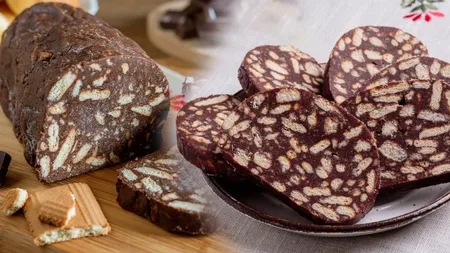 Salam de biscuiți cum nu ai mâncat vreodată! Trei rețete tentante, pe care le vei face în fiecare weekend. Cum se prepară varianta de post