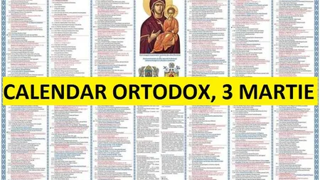 Calendar ortodox 3 martie 2024. Ce sfinţi-martiri sunt pomeniţi duminică. O lumânare aprinsă la biserică ţine departe necazurile