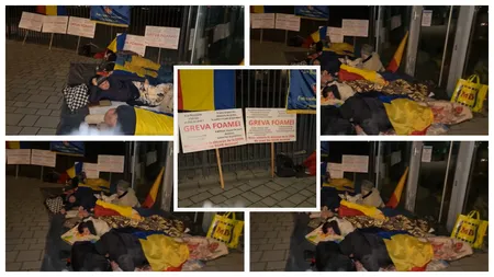 Protest de amploare la CEDO! Mai mulți români în greva foamei își cer drepturile: ”Uite cum stăm aici”