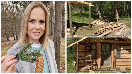 Mihaela Bilic își construiește cabană în inima pădurii, pe Valea Prahovei: „Până la Paște mă mut!” Cum arată locuința din văzduh