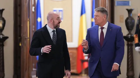 VIDEO Klaus Iohannis, declaraţii comune cu preşedintele Consiliului Europei, Charles Michel: 