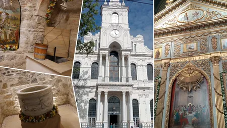 FOTOREPORTAJ EXCLUSIV Singura biserică din România cu izvor ce ţâşneşte de sub altar. De sărbătoarea Izvorului Tămăduirii, lăcașul de cult devine loc de pelerinaj