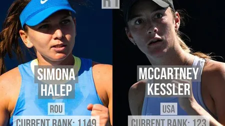 Simona Halep a abandonat după ce a câştigat un set cu McCartney Kessler