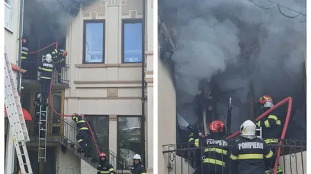 Incendiu puternic într-o clădire de birouri. Au fost autoevacuate zeci de persoane, s-a dar Ro-Alert