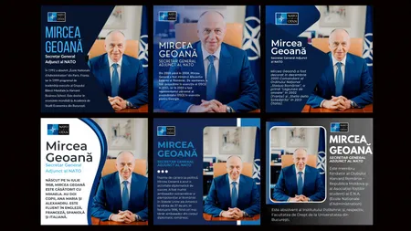 Mircea Geoană folosește abuziv, în campania pentru prezidențialele din România, însemnele și logo-ul NATO