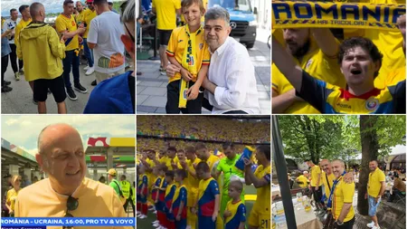 Emoții mari și atmosferă incendiară înainte de meciul România - Ucraina! Cine sunt mai marii din fotbalul românesc care susțin echipa națională de la Munchen