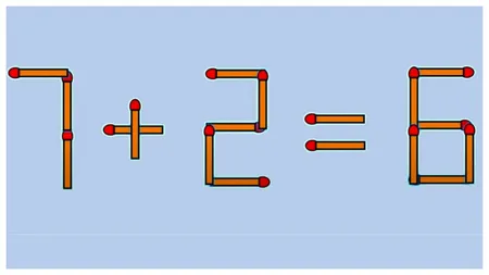 Test de inteligență. Mutați un singur băț de chibrit pentru a corecta greșeala