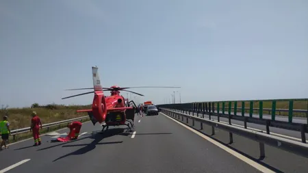 Opt persoane, dintre care cinci copii, implicate într-un accident rutier în Timiș! Un copil a fost dus la spital cu elicopterul SMURD