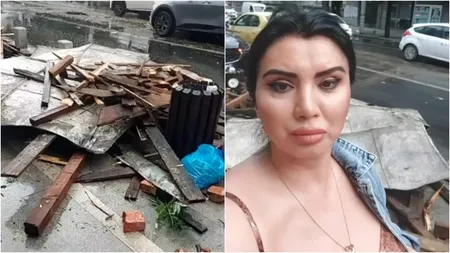 Adriana Bahmuțeanu, momente de coșmar. Vijelia a luat acoperișul de pe blocul în care locuiește. Internauții s-au amuzat teribil. ”Acum chiar că nu are toate țiglele pe casă!”