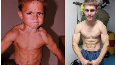 Ce face și cum arată la 19 ani „Micul Hercule”, cel mai puternic copil din lume. Giuliano Stroe a ajuns de nerecunoscut
