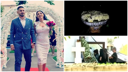 Imagini sfâșietoare de la înmormântarea Anei Maria Vasiliu. Soțul femeii, finalist la Puterea Dragostei, a primit permisie pentru a o conduce pe ultimul drum