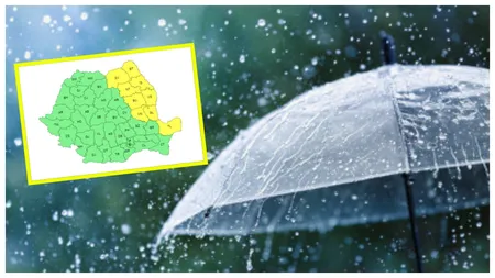Se strică vremea în România. Cod galben de ploi torențiale în nouă județe ale țării