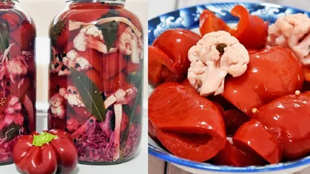 Gogoșari cu conopidă în oțet, rețeta care face furori printre gospodine. Legumele rămân crocante, iar aroma lor este unică