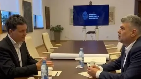 Marcel Ciolacu s-a dus la Primăria Capitalei peste Nicuşor Dan. 