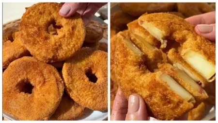 Rețetă de toamnă. Clătite pufoase cu mere rondele, un desert perfect pentru orice moment al zilei