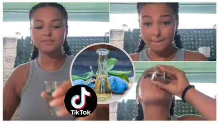 Țuica este recunoscută la nivel internațional. O tânără din Spania a ajuns virală pe TikTok după ce a gustat pălinca din România. Ce reacții au avut internauții
