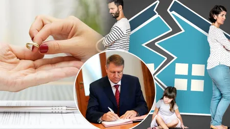 Scad la jumătate taxele pentru partaj şi divorţ, Klaus Iohannis a promulgat legea