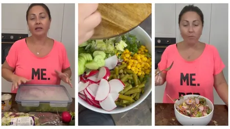 Gabriela Cristea, rețetă de salată cu ingredientele găsite în frigider: ”Uitați-vă ce frumusețe am eu aici!”