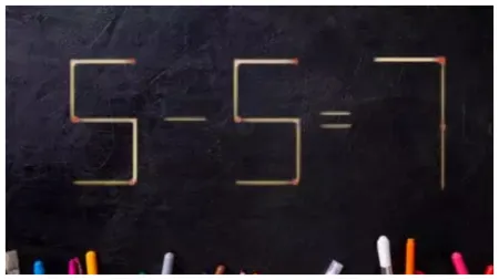 Test de inteligență pentru mințile luminate. Mută un singur chibrit pentru a rezolva ecuația, dacă ești un geniu