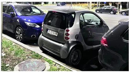 Cum a putut să parcheze un șofer pe străzile din Constanța. Așa ceva nu s-a mai văzut!