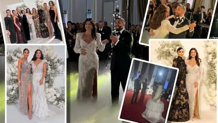 Monica Bîrlădeanu și Valeriu Gheorghiță au avut o nuntă de vis. Meniu select, tort cu patru etaje și toată crema showbizului invitată la marele eveniment / GALERIE FOTO