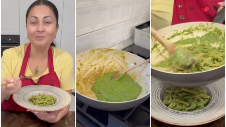 Rețetă de paste cu legume și pesto. Gabriela Cristea a dezvăluit totul: 