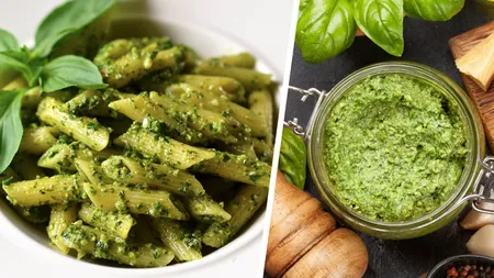 Paste cu pesto ca la mama lor. Rețeta de Pesto alla Genovese, un preparat emblematic al bucătăriei italiene