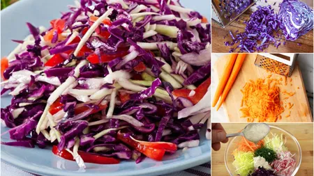 Salată colorată de toamnă care te ajută să SLĂBEȘTI. Merge de minune cu diferite cărnuri la gratar