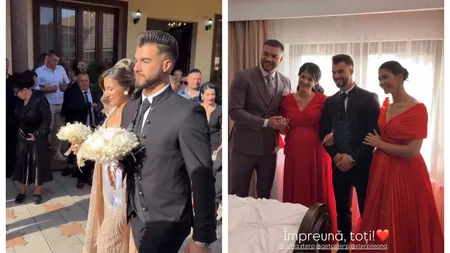 GALERIE FOTO Primele imagini de la nunta lui Iancu Sterp cu Denisa Coțolan. Ce rochie superbă a purtat mireasa