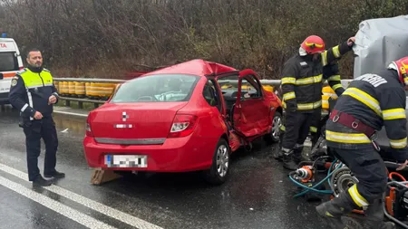 Plan roşu de intervenţie la Giurgiu: coliziune violentă între un microbuz cu 20 de pasageri şi un autoturism