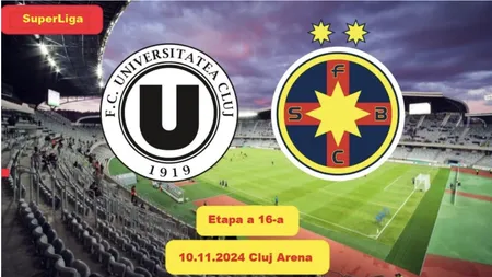 U CLUJ - FCSB : 1-2. Superliga se relansează, clasamentul la vârf se strânge