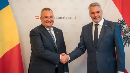 Nicolae Ciucă, întâlnire-surpriză cu cancelarul Austriei, Karl Nehammer: 