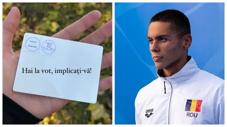 David Popovici invită românii să iasă la vot: „Hai la vot, implicați-vă!”