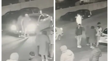 Tineri filmați în timp ce se urcă pe capota unei mașini aflată în mișcare. O nouă distracție periculoasă face furori în România