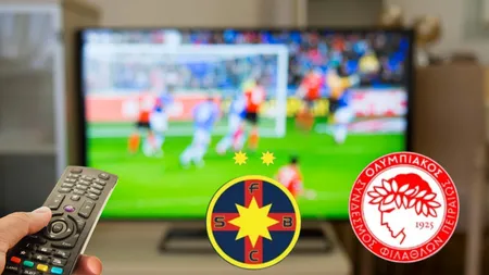 Unde vezi ÎN DIRECT LA TV meciul FCSB - Olympiacos din Europa League. Va fi transmis şi pe două platforme ONLINE
