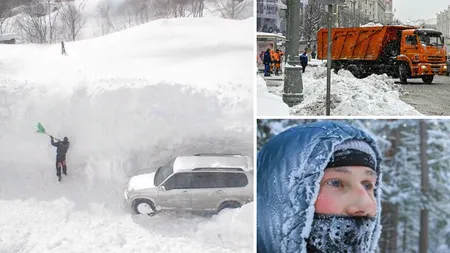 „Viscolul secolului” paralizează Rusia. Stare de urgență în regiunea Amur din cauza unui strat de 38 cm de zăpadă