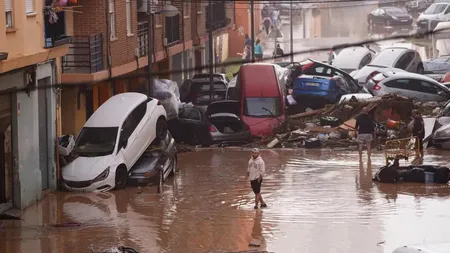 Ploi torențiale în zonele lovite de inundații în Spania. A fost emisă alertă COD ROȘU