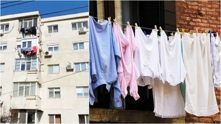 Uscatul rufelor la bloc. Greșeala care poate aduce amenzi usturătoare în sezonul rece
