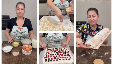 Ruladă de bezea cu cremă de mascarpone. Rețeta Gabrielei Cristea care face furori pe internet: ”E extraordinar de bună”
